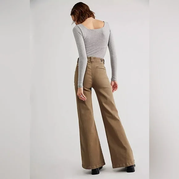 MOTHER Olive Green Trousers Anthropologie - Picture 2 of 6